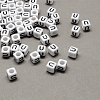 Large Hole Acrylic Letter European Beads SACR-Q103-7mm-01U-1
