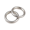 304 Stainless Steel Closed Jump Rings STAS-G393-06P-08-3