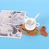 Dolphin Shaped Silhouette Silicone Cup Mat Molds DIY-I065-02-1