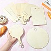 10Pcs 10 Styles Rectangle Wooden Mini Cutting Board with Handle AJEW-CJ0001-51-4