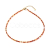 Natural Carnelian Beaded Necklaces for Women NJEW-JN03789-02-1
