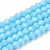 Opaque Solid Color Imitation Jade Glass Beads Strands EGLA-A039-P2mm-D12-1