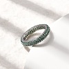 Brass Micro Pave Cubic Zirconia Finger Rings RJEW-P166-10P-2