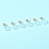 8Pcs Round Glass Bottle for Bead Containers BOTT-FS0001-03-9