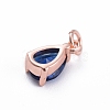 Brass Micro Pave Cubic Zirconia Pendants ZIRC-E164-64-3