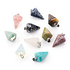 Fashewelry 20Pcs 10 Styles Natural & Synthetic Mixed Gemstone Pendants G-FW0001-36-3