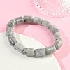 Column Natural Labradorite Beads Stretch Bracelets for Women Men BJEW-A148-01A-24-3