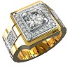 Square Alloy with Crystal Rhinestone Finger Rings FS-WG4A2D8-03-2