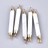 Electroplate Natural Howlite Links connectors G-S344-73J-1