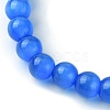 Cat Eye & Evil Eye Lampwork Beaded Stretch Bracelet BJEW-JB09803-5