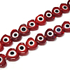 Handmade Evil Eye Lampwork Beads Strands LAMP-F023-B10-1