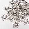 5-Petal Flower Tibetan Silver Fancy Bead Caps AA484-3