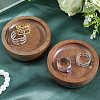 Wood Flat Round Jewely Display Tray ODIS-WH20003-05B-7