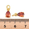 Brass Pave Cubic Zirconia Charms KK-K340-51G-07-3