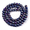 Electroplate Opaque Glass Beads Strands X-GLAA-T032-P6mm-AB03-3
