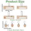 Oval Wooden Pendant Locking Stitch Markers and Frame HJEW-FG00009-2