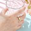 Natural Freshwater Pearl & 304 Stainless Steel Bead Finger Rings RJEW-FS00001-01-5