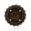 Adjustable Alloy & Iron Bezel Cup Ring Base with Rotatable Tray MAK-T012-13AB-2