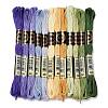 12 Skeins 12 Colors 6-Ply Polyester Embroidery Floss OCOR-M009-01B-14-1