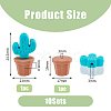 10 Sets 10 Colors Cactus & Potted Plants Food Grade Eco-Friendly Silicone Focal Beads SIL-DC0001-22-2