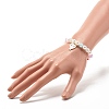 Candy Color Round Beaded Stretch Bracelet with Enamel Charm for Kid BJEW-JB07637-5