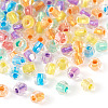 2Bags 200Pcs Transparent Glass Beads GLAA-TA0003-44H-2