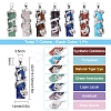 7Pcs 7 Style Natural & Synthetic Gemstone Pendants G-SC0001-48-2