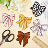 5Pcs 5 Styles Polyester Embroider Thread Iron on/Sew On Patches PATC-CY0001-09-3