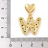 Brass Micro Pave Colorful Cubic Zirconia Pendants KK-P281-01G-W-3