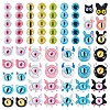 126Pcs 28 Styles Spray Printed Alloy Cabochons MRMJ-AR0001-25-1