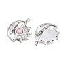 304 Stainless Steel Rhinestone Pendants STAS-Z166-24P-10-2