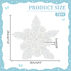 Flower Multi-Layer Polyester & Sequin Embroidery Appliques PATC-WH0010-35-2