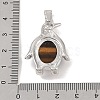 Natural Tiger Eye Pendants G-A224-02P-09-3