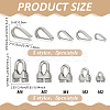 25Pcs 5 Styles 304 Stainless Steel Wire Rope Cable Clip Clamp STAS-PH0007-68-2