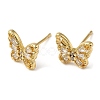 Rack Plating Brass Butterfly Stud Earrings EJEW-M235-07G-1