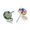 Ion Plating(IP) 304 Stainless Steel Stud Earring Settings STAS-I161-01B-M-2