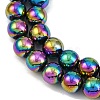Electroplated Synthetic Magnetic Hematite Beads Strands G-G174-L01-02-3