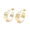 Chunky Hammered C-shape Stud Earrings EJEW-A064-09G-RS-1