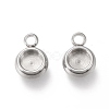Non-Tarnish 304 Stainless Steel Pendant Cabochon Settings STAS-I162-01A-P-2