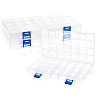 3Pcs Rectangle Polypropylene(PP) Bead Storage Containers CON-PH0002-47-1