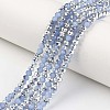Electroplate Glass Beads Strands EGLA-A034-J6mm-M07-1