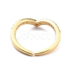 Clear Cubic Zirconia Crown Open Cuff Ring for Women X-RJEW-C018-15G-3