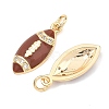 SHEGRACE Brass Micro Pave Clear Cubic Zirconia Pendants XGRQ29479-395G-2