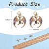 6Pcs 6 Style Rack Plating Brass Micro Pave Colorful Cubic Zirconia Pendants ZIRC-SZ0004-85-2