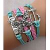 Suede & Imitation Leather Cord Knitted Multi-strand Bracelets WGD6FE3-11-1