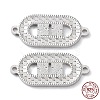 Rhodium Plated 925 Sterling Silver Connector Charms STER-C003-24P-1