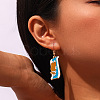 Alloy Enamel Dangle Earrings for Women WG0252C-02-2