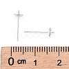 925 Sterling Silver Stud Earring Findings X-STER-K167-027B-S-3