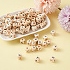 Kissitty ddPrinted Natural Wood Beads WOOD-KS0001-12-21