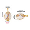 1Pc Brass Micro Pave Cubic Zirconia Locket Pendants KK-TADJ0001-07-3